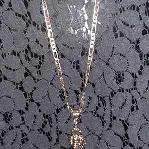 Gold laminated scorpion pendant and chain